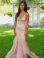 Sexy Spaghetti Strap V-neck Mermaid Sleeveless With Trailing Long Prom Dresses For Party, PG139