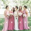 Formal Mismatched Sleeveless A-line Floor length Bridesmaid Dresses For Wedding Party, PGB43