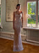 Shiny Spaghetti Strap Sleeveless Mermaid Sequin Long Prom Dresses For Party, PG509