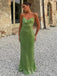 Shiny Spaghetti Strap Sleeveless Mermaid Sequin Long Prom Dresses For Party, PG972