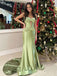 Sexy Sweetheart Sleeveless mermaid Satin Long Prom Dresses For Party, PG729