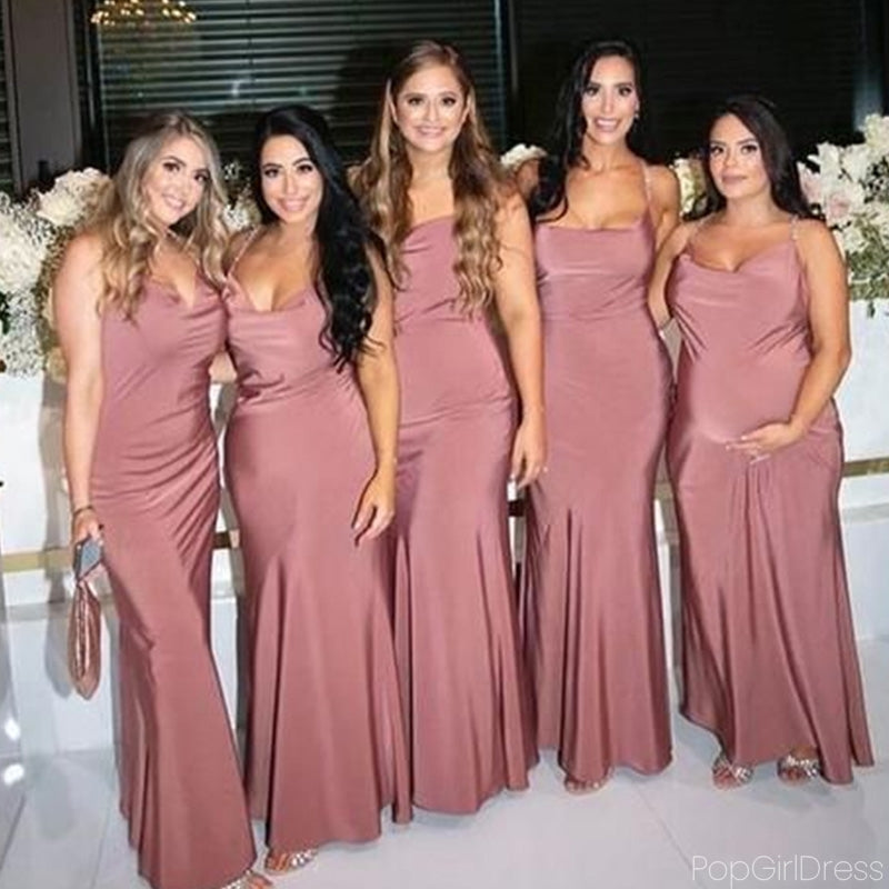 Sexy Spaghetti Strap Sleeveless Mermaid Bridesmaid Dresses For Wedding Party, PGB79