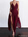 Simple V-neck Sleeveless A-line Chiffon Long Prom Dresses For Party, PG367