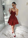 Shiny Sweetheart Sleeveless A-line Sequin Short Homecoming Dresses For Party, PGH399