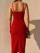 Sexy Spaghetti Strap Sleeveless Mermaid Red Homecoming Dresses, PGH18