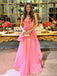 Formal Sweetheart Sleeveless A-line Tulle Long Prom Dresses For Party, PG670