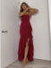 Sexy Sweetheart Sleeveless Mermaid Satin Long Prom Dresses For Party, PG831