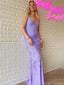 Sexy Spaghetti Strap Mermaid Sleeveless Long Prom Dresses For Party, PG91