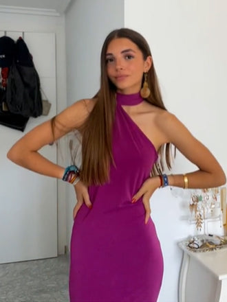 Formal Asymmetric Sleeveless Mermaid Satin Long Prom Dresses For Party, PG931