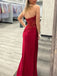 Sexy Sweetheart Mermaid Sleeveless Prom Dresses With Side Slit For Party, PG160