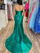 Sexy Sweetheart Sleeveless Mermaid Long Prom Dresses With Trailing For Party, PG196