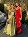 Formal Sweetheart Sleeveless A-line Satin Long Prom Dresses For Party, PG730