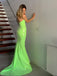 Soft Sweetheart Sleeveless Mermaid Satin Long Prom Dresses For Party, PG700