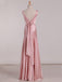 Soft V-neck Sleeveless Mermaid Satin Long Prom Dresses For Party, PG734