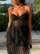 Sexy Sweetheart Sleeveless Mermaid Tulle Long Prom Dresses For Party, PG630