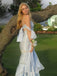 Elegant Spaghetti Strap Sleeveless Mermaid Satin Long Prom Dresses For Party, PG1015