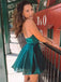 Sexy Spaghetti Strap V-neck Sleeveless A-line Velvet Short Homecoming Dresses For Party, PGH376