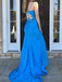 Sexy Spaghetti Strap Sleeveless Mermaid With Side Split Long Prom Dresses, PG56