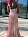 Shiny Sweetheart Sleeveless A-line Satin Long Prom Dresses For Party, PG236