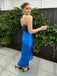 Sexy Halter Sleeveless Mermaid Satin Long Prom Dresses For Party, PG776