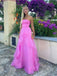 Formal Sweetheart Sleeveless A-line Tulle Long Prom Dresses For Party, PG420