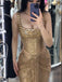 Sexy Square Sleeveless Mermaid Sequin Long Prom Dresses For Party, PG506