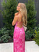 Cute Spaghetti Strap Sleeveless Mermaid Satin Long Prom Dresses For Party, PG704