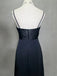 Simple Spaghetti Strap Sleeveless Mermaid Chiffon Long Prom Dresses For Party, PG316