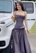 Elegant Spaghetti Strap Sleeveless Mermaid Satin Long Prom Dresses For Party, PG622