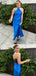 Sexy Halter Sleeveless Mermaid Satin Long Prom Dresses For Party, PG776