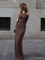 Sexy Off-shoulder Full Sleeve Mermaid Jersey Long Prom Dresses For Party, PG328