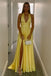 Formal Halter Sleeveless A-line Satin Long Prom Dresses For Party, PG671