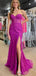 Sexy Sweetheart Mermaid Sleeveless With Front Slit Long Prom Dresses For Party, PG92