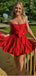 Sexy Sweetheart Sleeveless A-line Satin Short Homecoming Dresses For Party, PGH360