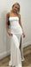 Sexy Sweetheart Sleeveless Mermaid Satin Long Prom Dresses For Party, PG784