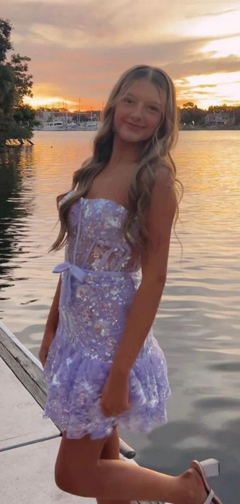 Sexy Sweetheart Sleeveless Mermaid Tulle Short Homecoming Dresses For Party, PGH388