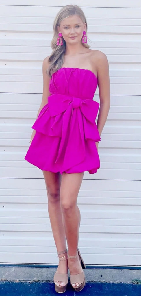 Simple Sweetheart Short Sleeveless Satin A-line Homecoming Dresses For Party, PGH320