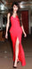 Sexy Sweetheart Mermaid Sleeveless With Front Slit Long Prom Dresses For Party, PG132