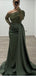 Formal One-shoulder Full Sleeve Mermaid Satin Long Prom Dresses For Party, PG566