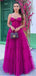 Formal Gown Spaghetti Strap Sleeveless A-line Tulle Long Prom Dresses For Party, PG546