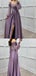 Elegant Off-shoulder Full Sleeve Mermaid Satin Long Prom Dresses For Party, PG634