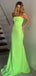 Soft Sweetheart Sleeveless Mermaid Satin Long Prom Dresses For Party, PG700