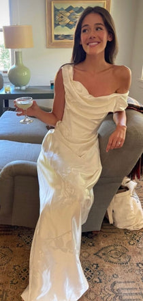 Sexy Off-shoulder Sleeveless Mermaid Satin Long Prom Dresses For Party, PG792