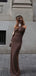 Sexy Off-shoulder Full Sleeve Mermaid Jersey Long Prom Dresses For Party, PG328