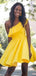 Simple One-shoulder Sleeveless A-line Crepe Homecoming Dresses For Party, PGH440