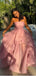 Charming Sweetheart Sleeveless A-line Satin Long Prom Dresses For Party, PG570