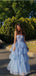 Elegant Sweetheart Sleeveless A-line Tulle Ruffles Long Prom Dresses For Party, PG308