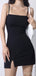 Sexy Spaghetti Strap Sleeveless Mermaid Jersey Short Black Homecoming Dresses For Party, PGH368