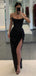 Sexy Sweetheart Sleeveless Mermaid Satin Long Prom Dresses For Party, PG780