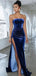 Sexy Sweetheart Sleeveless Mermaid With Side Split Long Prom Dresses, PG76